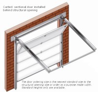 Carteck sectional garage door installed behind the garage opening